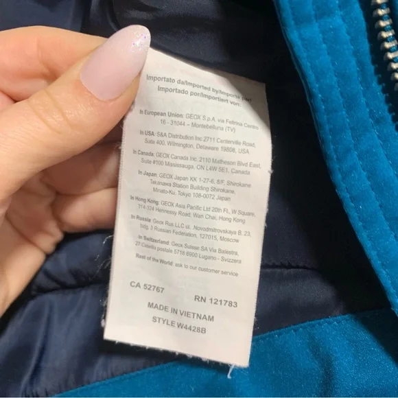 GEOX Respira Women's Teal Jacket - Size 2 - Picture 5 of 7